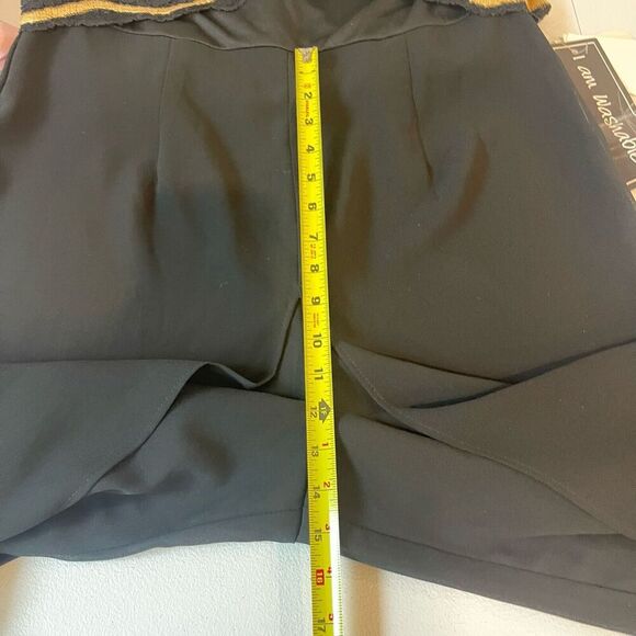 Vintage Sheri Martin Jumpsuit 16 Black Gold Classy Chevron‎ Formal Event - Picture 13 of 16